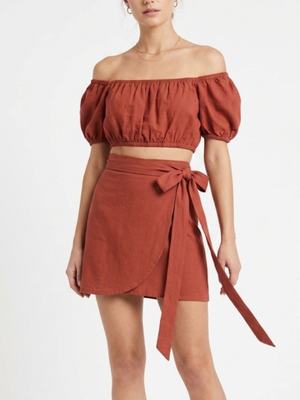 Off shoulder puff sleeve top